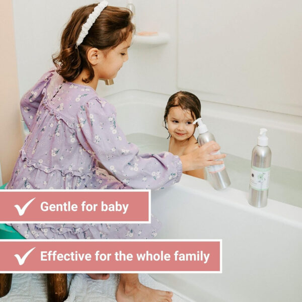 Bright Body Baby Head To Toe Wash 8 oz | Gentle Baby Shampoo And Body Wash For Sensitive Skin | Natural Ingredients | Unscented Non Toxic | Vegan, Cruelty-Free