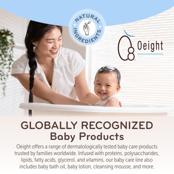 688a86817f9c309b633edfa6e1fe50949e279ef985f85c8443dce.jpg Oeight Baby Body Wash, 100% Natural Active Ingredients Sensitive Skin Baby Wash with Aloe Vera, Chamomile, Olive Oil & Provitamin B5, Dermatologically & Hypoallergenic Tested Mild Foaming Soap, 200ml