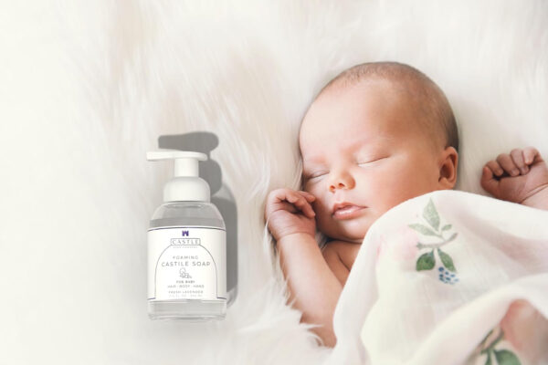 Foaming Baby Castile Soap | 3-In-1 Uses: Hair, Body, Hand | Nourishing Coconut Oil Formula | Formulated For Newborns, Sensitive & Delicate Skin | Hydrating Foam | 11.5 oz | Unscented