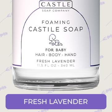 Foaming Baby Castile Soap | 3-In-1 Uses: Hair, Body, Hand | Nourishing Coconut Oil Formula | Formulated For Newborns, Sensitive & Delicate Skin | Hydrating Foam | 11.5 oz | Unscented
