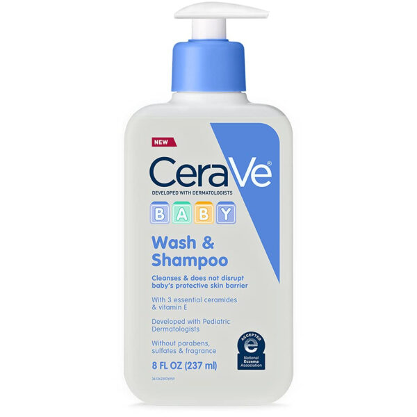 688a870faa349425b9f4538327dda33444bf570a20446fc0ab9a9.jpg CeraVe Baby Wash & Shampoo, Fragrance, Paraben, & Sulfate Free Shampoo for Tear-Free Baby Bath Time, 8 Ounce