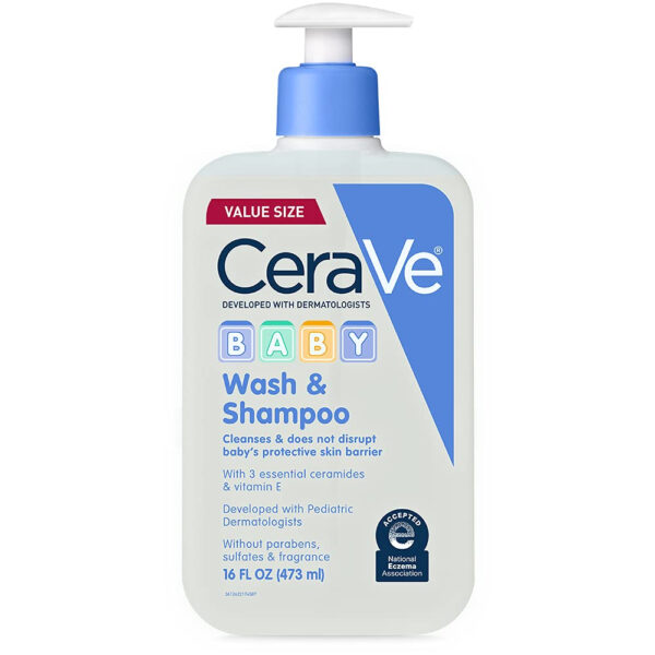 688a87179dbda07d04753ab71bc5c675b24106396a458ea48de82.jpg CeraVe Baby Wash & Shampoo, Fragrance, Paraben, & Sulfate Free Shampoo for Tear-Free Baby Bath Time, 8 Ounce