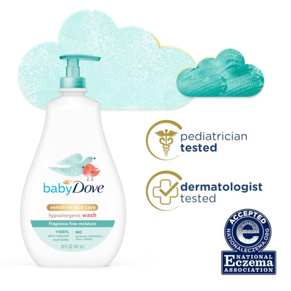 688a8753a0cb6d311a8a0173ac968177f5ce4bec7b092ba8bc571.jpg Baby Dove Sensitive Skin Care Baby Wash Calming Moisture For a Calming Bath Wash Hypoallergenic and Tear-Free, Washes Away Bacteria 13 oz
