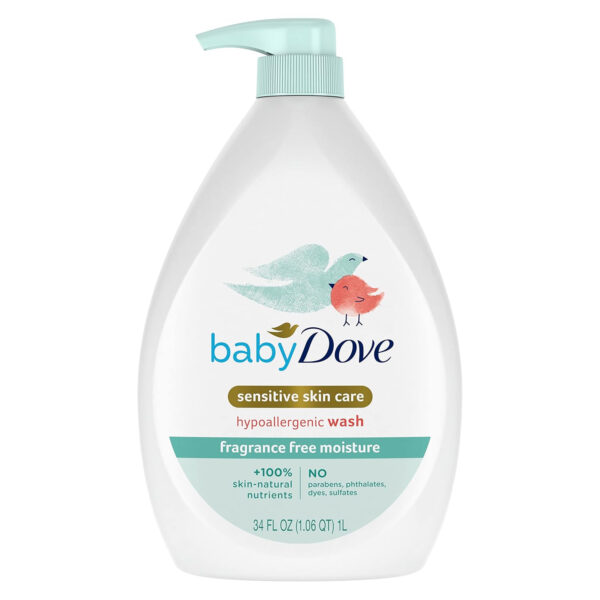 688a8785654bcd984fdf6c4b17c9b3bc8623b7c3fba2a3e5cd73d.jpg Baby Dove Sensitive Skin Care Baby Wash Rich Moisture For Baby Bath Time Tear-Free and Hypoallergenic 34 oz