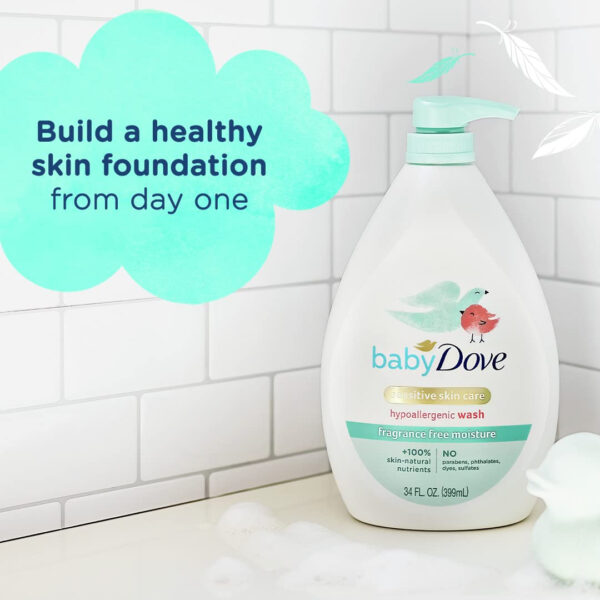 688a87875d41d035ee04e36bc60bbd1d1cfa604da4cda719b394a.jpg Baby Dove Sensitive Skin Care Baby Wash Rich Moisture For Baby Bath Time Tear-Free and Hypoallergenic 34 oz