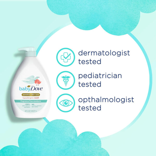 688a878e4d7d1d2173a2ed91916b9dff547057573842e9f4c43d9.jpg Baby Dove Sensitive Skin Care Baby Wash Rich Moisture For Baby Bath Time Tear-Free and Hypoallergenic 34 oz