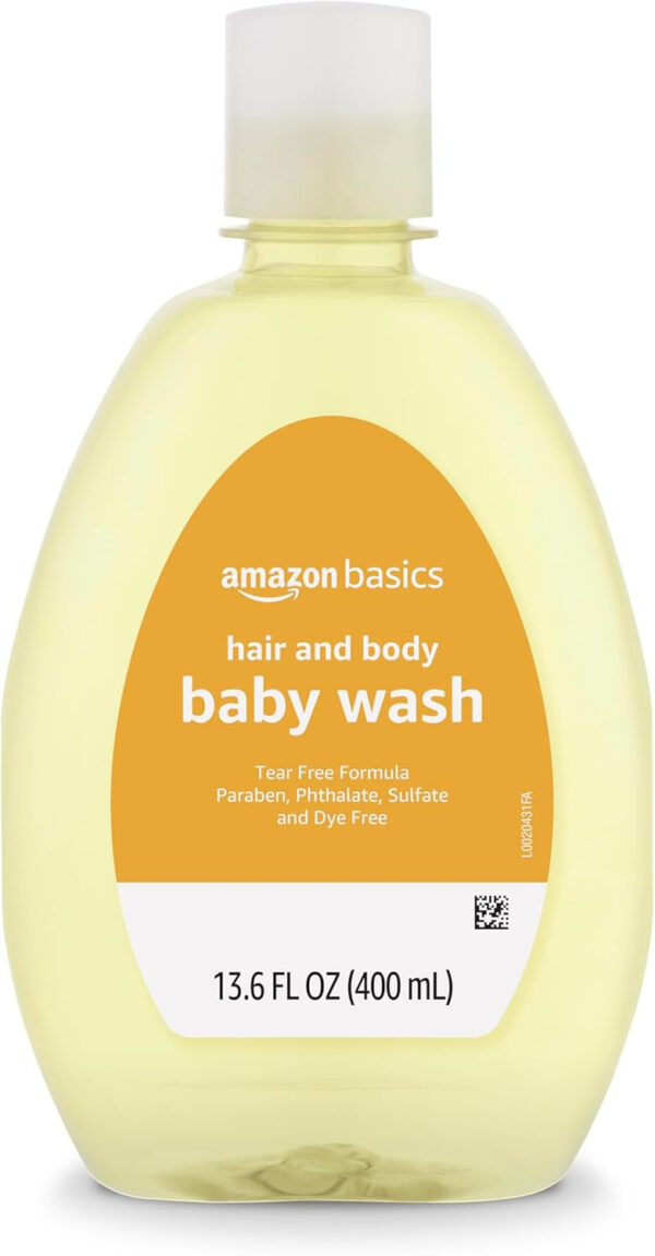 Amazon Basics Tear-Free Baby Hair and Body Wash, 27.1 Fluid Ounce, Lightly Scented, 4-Pack (Previously Solimo)