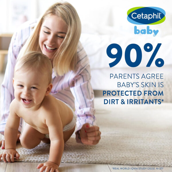 Cetaphil Baby Wash & Shampoo Plus Body Lotion, Healthy Skin Essentials, Head to Toe Hydration for up to 24 Hours, for Delicate, Sensitive Skin, 2-Pack,White