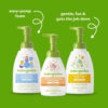 Babyganics Baby Shampoo + Body Wash Pump Bottle, Fragrance Free, 16oz, 3 Pack
