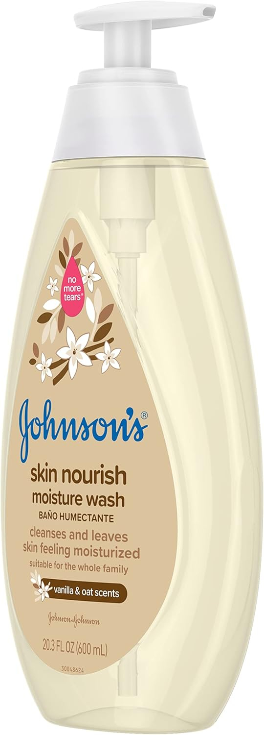 688a88a916318bc3d5df0eaaace4eb81f1b5375390da13702638a.jpg Johnson's Skin Nourishing Moisture Baby Body Wash With Vanilla & Oat Scents, Hypoallergenic & Tear Free Baby Bath Wash, Paraben-, Dye-, Sulfate & Phthalate-Free, 20.3 fl. oz