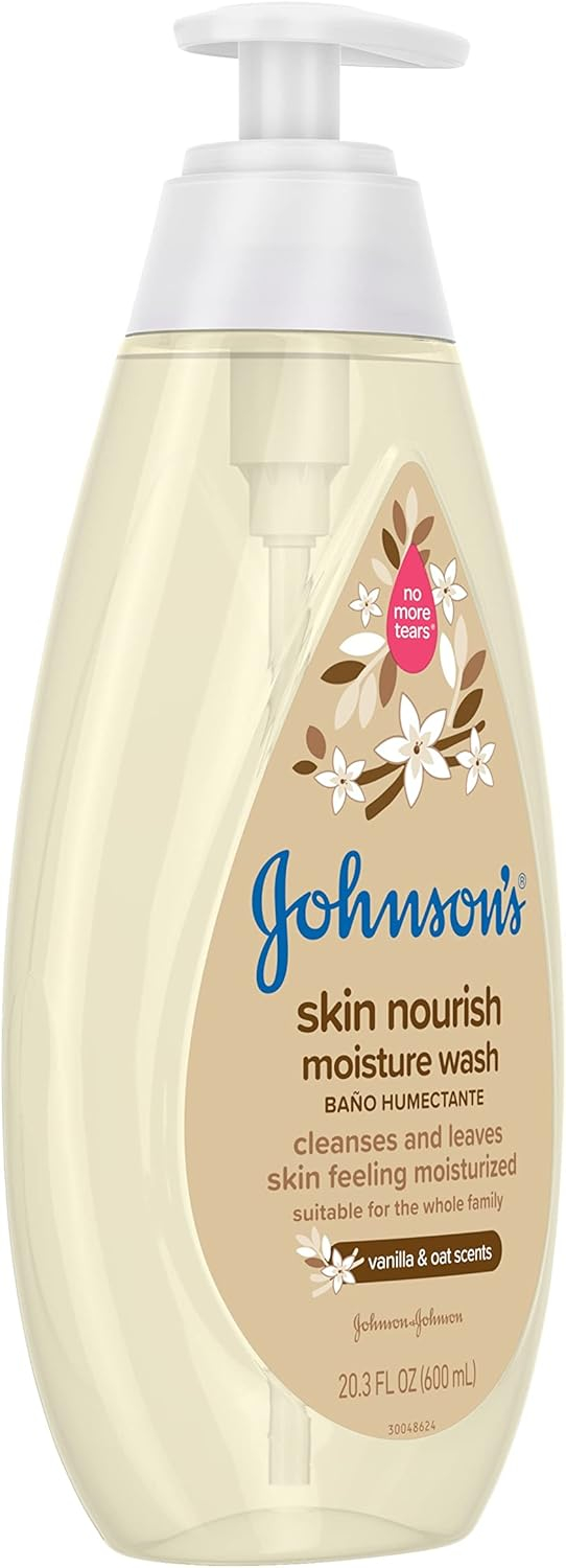 688a88aa8befba96c8c9f593807aceceb1b7635a5195a5b8bc5b1.jpg Johnson's Skin Nourishing Moisture Baby Body Wash With Vanilla & Oat Scents, Hypoallergenic & Tear Free Baby Bath Wash, Paraben-, Dye-, Sulfate & Phthalate-Free, 20.3 fl. oz