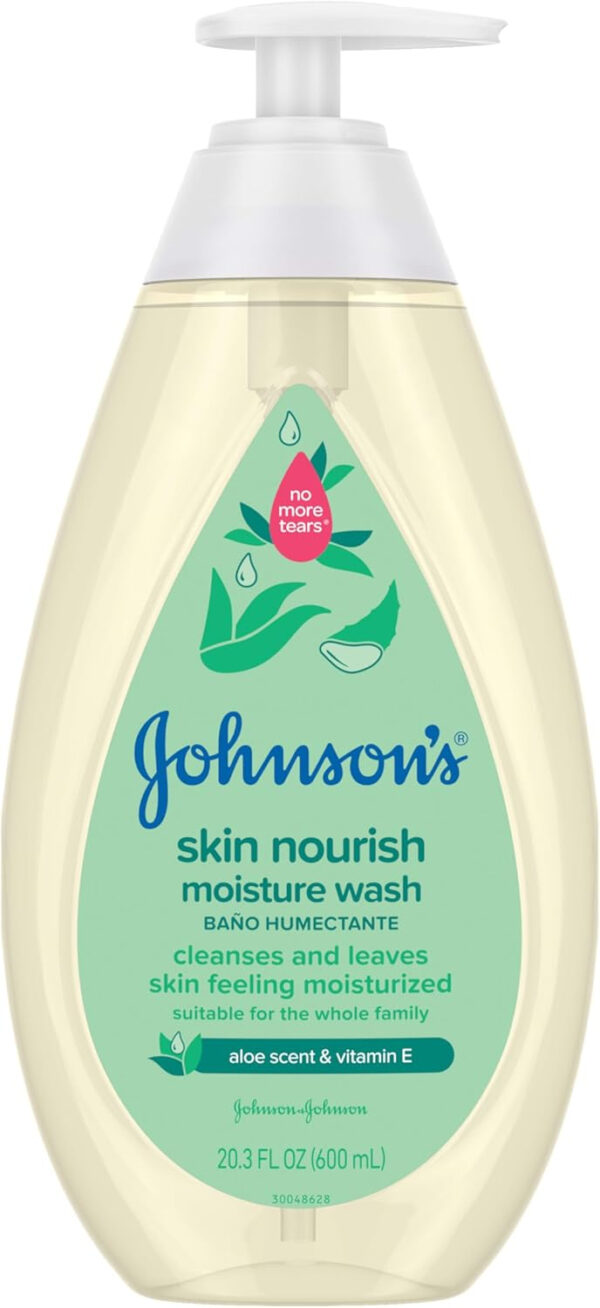 688a88bc68a44f366f2caa9a3fc9f20a8499f1c0683ce3ce69cf7.jpg Johnson's Skin Nourishing Moisture Baby Body Wash With Vanilla & Oat Scents, Hypoallergenic & Tear Free Baby Bath Wash, Paraben-, Dye-, Sulfate & Phthalate-Free, 20.3 fl. oz