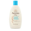 Aveeno Baby Daily Moisture Gentle Body Wash & Shampoo with Oat Extract, 2-in-1 Baby Bath Wash & Hair Shampoo, Tear- & Paraben-Free for Hair & Sensitive Skin, Lightly Scented, 18 fl. oz