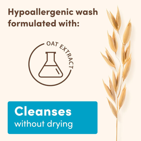 Aveeno Baby Daily Moisture Gentle Body Wash & Shampoo with Oat Extract, 2-in-1 Baby Bath Wash & Hair Shampoo, Tear- & Paraben-Free for Hair & Sensitive Skin, Lightly Scented, 18 fl. oz