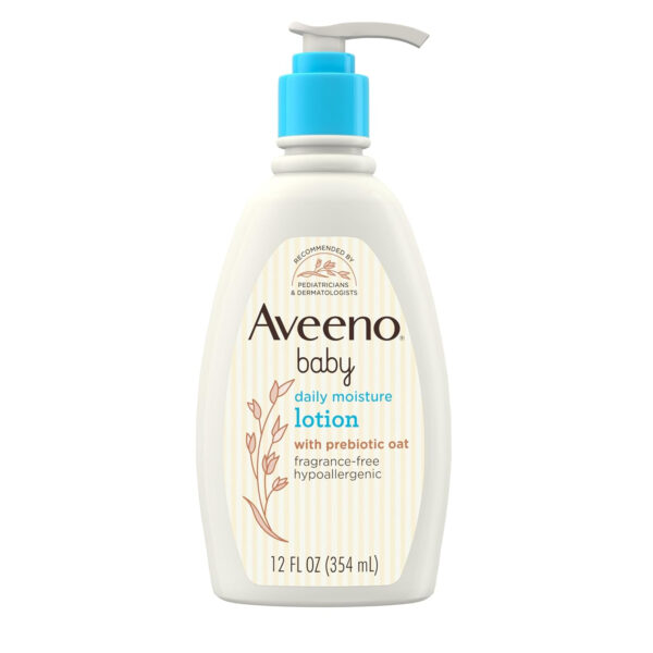 Aveeno Baby Daily Moisture Gentle Body Wash & Shampoo with Oat Extract, 2-in-1 Baby Bath Wash & Hair Shampoo, Tear- & Paraben-Free for Hair & Sensitive Skin, Lightly Scented, 18 fl. oz