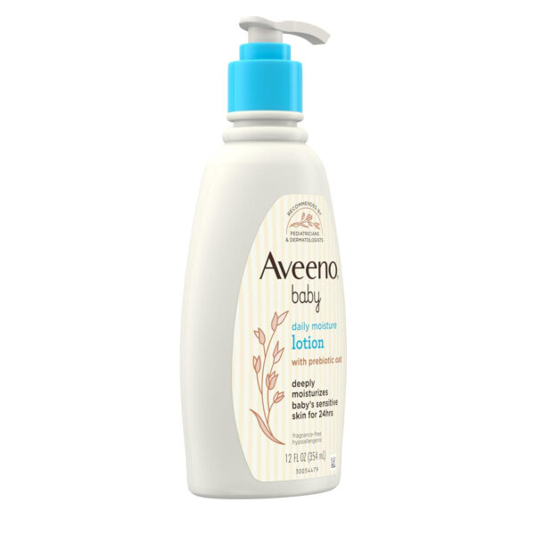 Aveeno Baby Daily Moisture Gentle Body Wash & Shampoo with Oat Extract, 2-in-1 Baby Bath Wash & Hair Shampoo, Tear- & Paraben-Free for Hair & Sensitive Skin, Lightly Scented, 18 fl. oz