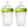 Comotomo Baby Bottle Double Pack, Green, 8oz