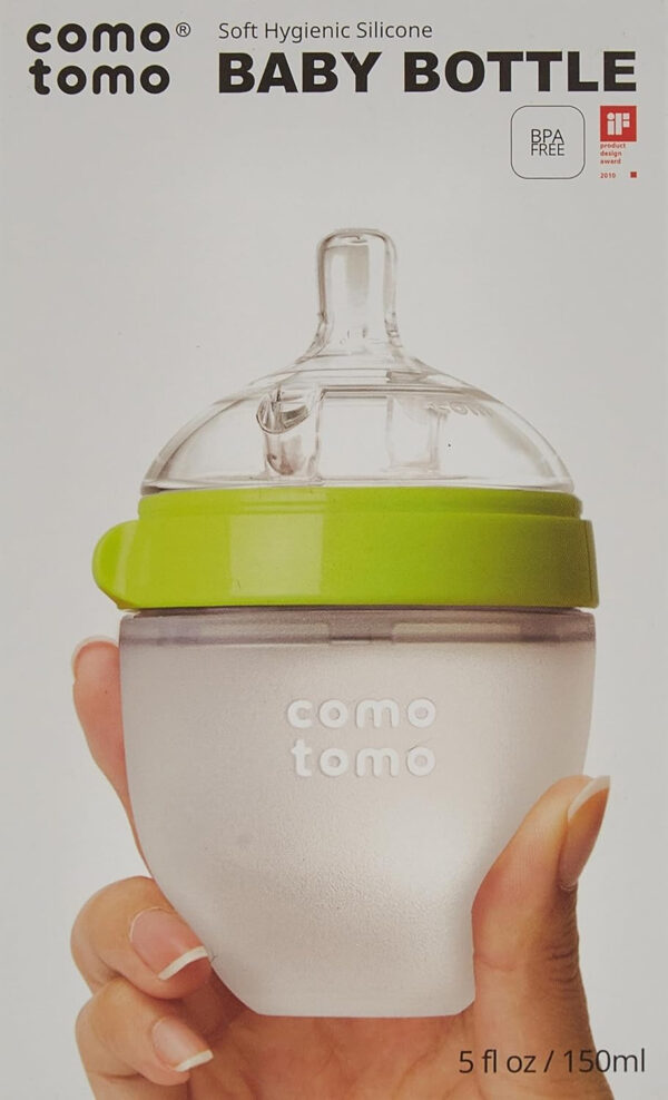 Comotomo Baby Bottle Double Pack, Green, 8oz