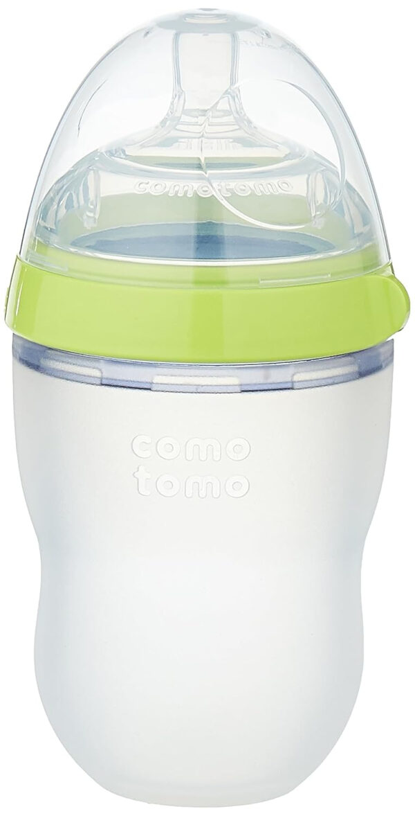 Comotomo Baby Bottle Double Pack, Green, 8oz