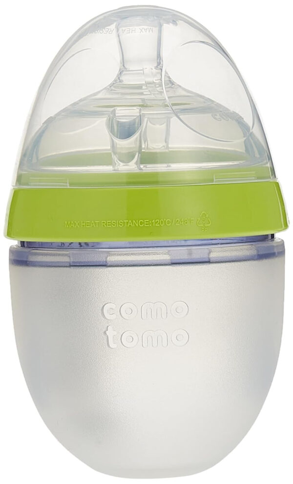 Comotomo Baby Bottle Double Pack, Green, 8oz