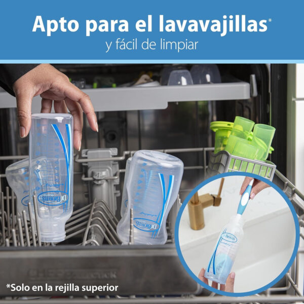 Dr. Brown's Natural Flow Anti-Colic Options+ Narrow Baby Bottle, 8 oz/250 mL, with Level 1 Slow Flow Nipples, 0m+, 4 Pack