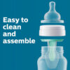Philips Avent Anti-Colic Baby Bottle with AirFree Vent, 9oz, with Flow 2 Nipples, 1m+, 4pk, Clear, SCY703/04