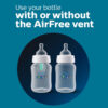 Philips Avent Anti-Colic Baby Bottle with AirFree Vent, 9oz, with Flow 2 Nipples, 1m+, 4pk, Clear, SCY703/04
