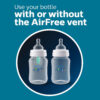 Philips Avent Anti-Colic Baby Bottle with AirFree Vent, 9oz, with Flow 2 Nipples, 1m+, 4pk, Clear, SCY703/04