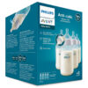 Philips Avent Anti-Colic Baby Bottle with AirFree Vent, 9oz, with Flow 2 Nipples, 1m+, 4pk, Clear, SCY703/04