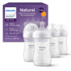 Philips Avent Natural Baby Bottles with Natural Response Nipples (Medium Flow, Flow 3), 9oz, 4-Pack, SCY903/04