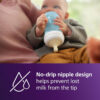 Philips Avent Natural Baby Bottles with Natural Response Nipples (Medium Flow, Flow 3), 9oz, 4-Pack, SCY903/04