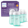 Philips Avent Natural Baby Bottles with Natural Response Nipples (Medium Flow, Flow 3), 9oz, 4-Pack, SCY903/04