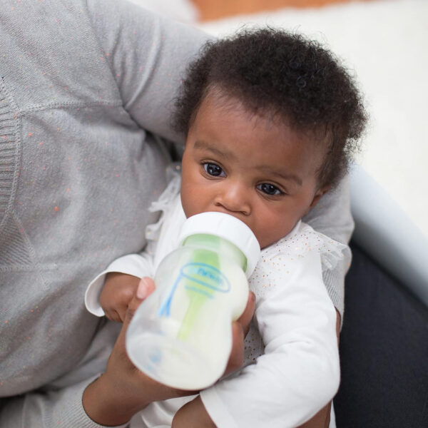 Dr. Brown's Natural Flow Anti-Colic Options+ Wide-Neck Baby Bottles 9 oz/270 mL,with Level 1 Slow Flow Nipple,4 Count,0m+