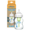 Dr. Brown's Natural Flow Anti-Colic Options+ Wide-Neck Glass Baby Bottles 5 oz/150 mL, with Level 1 Slow Flow Nipple, 3 Pack, 0m+