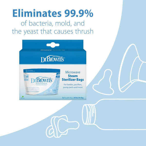 Dr. Brown's Natural Flow Anti-Colic Options+ Wide-Neck Glass Baby Bottles 5 oz/150 mL, with Level 1 Slow Flow Nipple, 3 Pack, 0m+