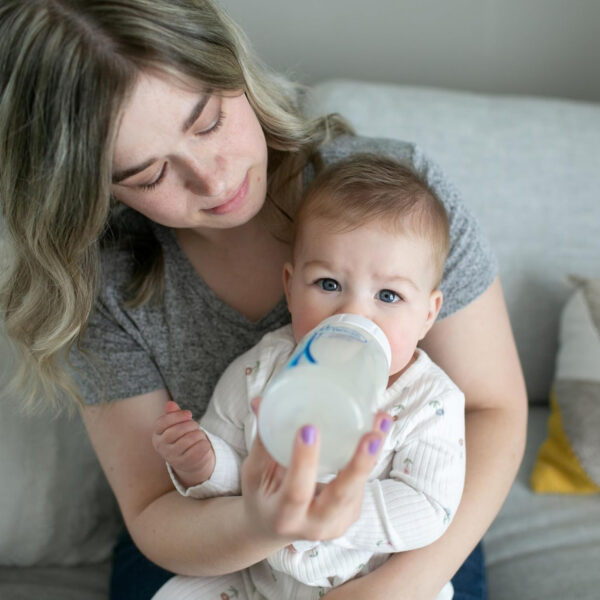 Dr. Brown's Natural Flow Anti-Colic Options+ Wide-Neck Glass Baby Bottles 5 oz/150 mL, with Level 1 Slow Flow Nipple, 3 Pack, 0m+