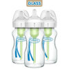 Dr. Brown's Natural Flow Anti-Colic Options+ Wide-Neck Glass Baby Bottles 5 oz/150 mL, with Level 1 Slow Flow Nipple, 3 Pack, 0m+