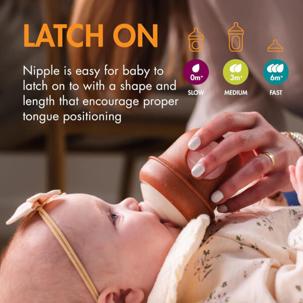 Boon Nursh Baby Bottle Gift Set - Baby Feeding Essentials for New Moms - Includes 4 Oz and 8 Oz Baby Bottles, Storage Lids, Fast Flow Nipples, Storage Buns, Straw Lid, and Mod Baby Bottle Brush Set