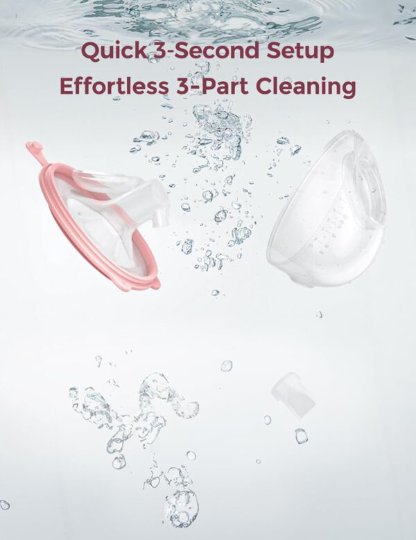 Momcozy Breast Pump V1 Pro Hospital-Grade, Hands-Free & Portable Wearable Pump, Upgraded Electric Pump with 3 Fine-Tuned Rhythms|15 Levels, Come with Leak-Proof DoubleFit Flange, Cozy Red.