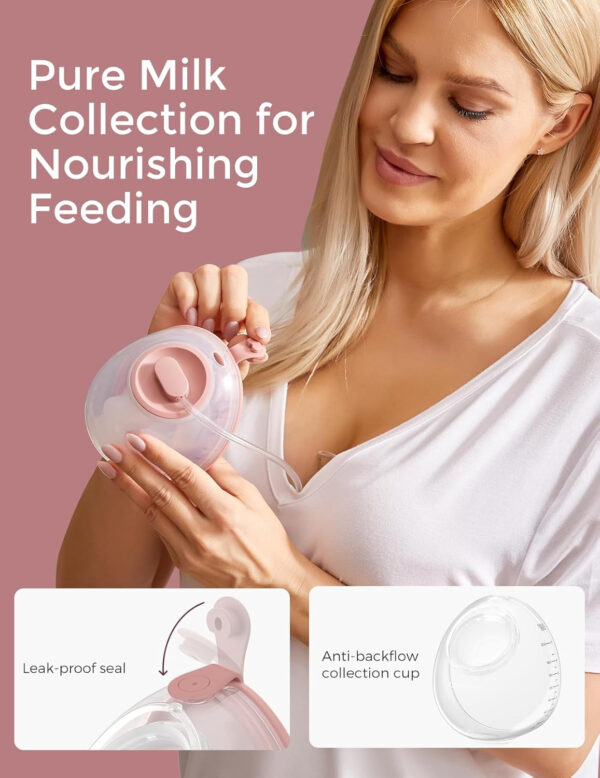 Momcozy Breast Pump V1 Pro Hospital-Grade, Hands-Free & Portable Wearable Pump, Upgraded Electric Pump with 3 Fine-Tuned Rhythms|15 Levels, Come with Leak-Proof DoubleFit Flange, Cozy Red.