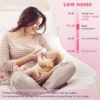 Lulia Double Electric Breast Pump, Breastfeeding Pump 4 Modes & 9 Levels, Low Noise, Anti-Backflow & LED Display, BPA Free, Portable Breast Pumps with 10 Breastmilk Storage Bags and 24mm Flange