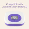 Lansinoh Smartpump 3.0 Double Electric Breast Pump, Portable and Rechargeable, Connects to Baby App, Hospital Strength Suction for Breastfeeding Moms