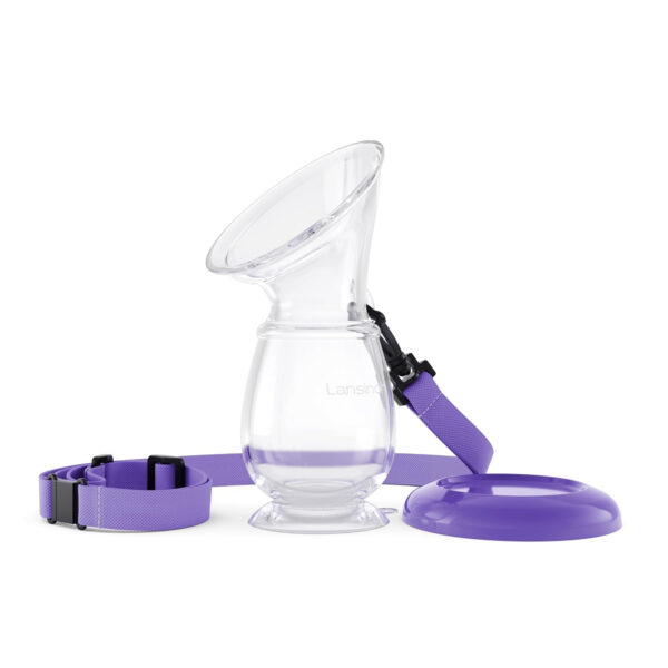 Lansinoh Manual Breast Pump, Hand Pump with Comfortable Flange, Includes 5oz Baby Bottle with Slow Flow Nipple, Breastfeeding Essentials