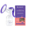 Lansinoh Manual Breast Pump, Hand Pump with Comfortable Flange, Includes 5oz Baby Bottle with Slow Flow Nipple, Breastfeeding Essentials