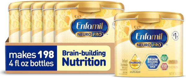 Enfamil NeuroPro Baby Formula, MFGM* 5-Year Benefit, Expert-Recommended Brain-Building Omega-3 DHA, Exclusive Immune Supporting HuMO6 Blend, Infant Formula Powder, Baby Milk, 20.7 Oz