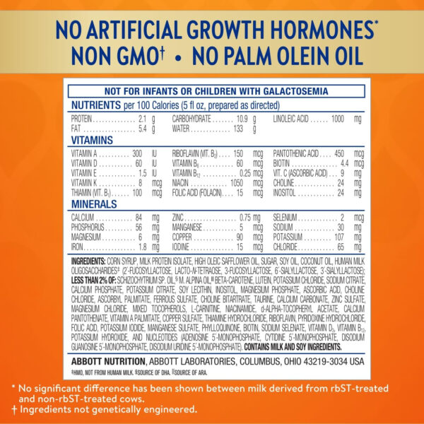 688a938b571e30016ea701c7c9ed01c25f64137749bde807010d6.jpg Similac 360 Total Care Sensitive Infant Formula for Fussiness & Gas Due to Lactose Sensitivity, Has 5 HMO Prebiotics, Non-GMO, Baby Formula Powder, 34.9-oz Value Can, Pack of 3