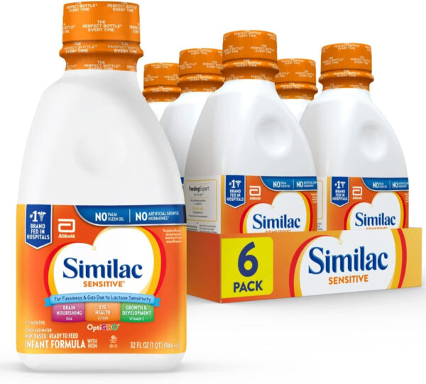 Similac Sensitive Infant Formula, for Fussiness & Gas Due to Lactose Sensitivity, Baby Formula Powder, 29.8-oz Value Can