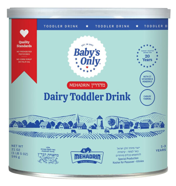 Baby's Only Infant Complete Nutrition Baby Formula - Milk Based Powder with Iron, Vitamin D, Calcium & Choline - Mehadrin Certified Kosher Baby Food (0-12 months)