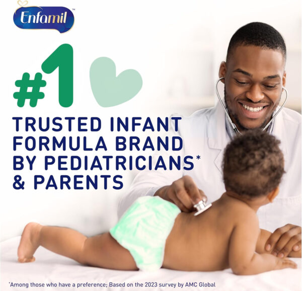 Enfamil Reguline Baby Formula, Milk-Based Infant Nutrition, Dual Prebiotics for Soft, Comfortable Stools within 1 Week of Use, Omega-3 DHA for Immune Support, Reusable Powder Tub, 19.5 Oz​