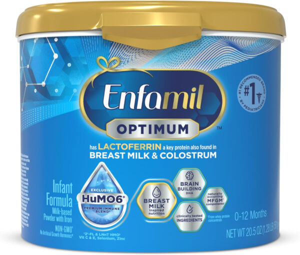 688a9532db18d84fcdde1315e6ce16a1fa8e24ccf81dfac7aa82c.jpg Enfamil Optimum Baby Formula, Our Closest Formula to Breast Milk, Immune-Supporting Lactoferrin also found in Breast Milk, Brain-Building DHA, 20.5 Oz
